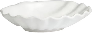 Bugambilia - Classic 339.2 Oz XX-Large White Shell Shell Plate With Elegantly Textured - SC075WW