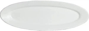 Bugambilia - Classic 35.2 Oz White Oval Single Fish Oval Platter With Elegantly Textured - PO013WW