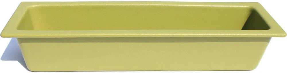 Bugambilia - Classic 3.6 Qt Willow Green Rectangular Half Size Long Deep Food Pan With Elegantly Textured - IH2/4DWG