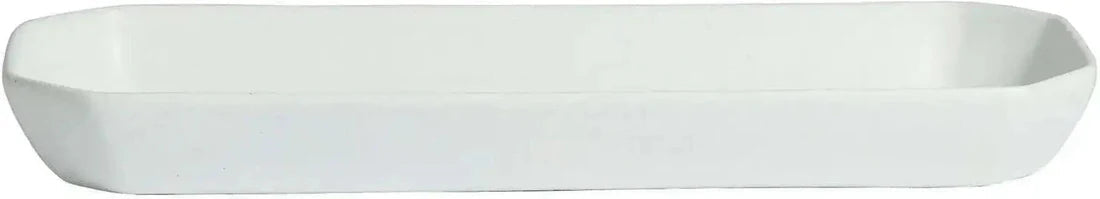 Bugambilia - Classic 3.7 Qt White Octagonal Tray With Elegantly Textured - PU304WW