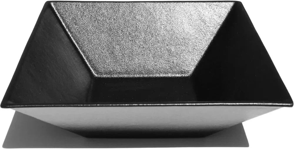Bugambilia - Classic 432.8 Oz XX-Large Black Square Bowl With Elegantly Textured - BSD16BB