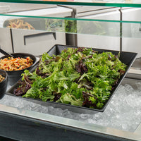 Bugambilia - Classic 432.8 Oz XX-Large Black Square Bowl With Elegantly Textured - BSD16BB