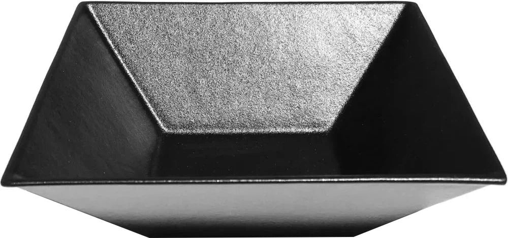 Bugambilia - Classic 432.8 Oz XX-Large Black Square Bowl With Elegantly Textured - BSD16BB
