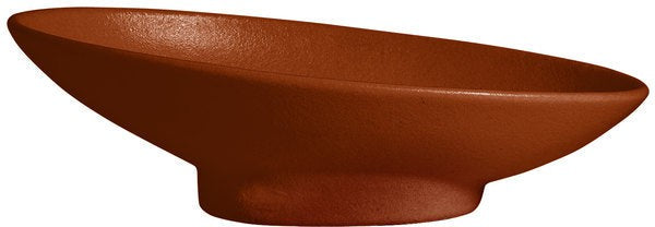 Bugambilia - Classic 43.93 Oz Brown Large Oval Sphere Bowl With Elegantly Textured - BO204BR