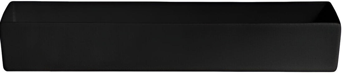 Bugambilia - Classic 44.48 Oz Black Rectangular Straight Sided Salad Bar Bowl With Elegantly Textured - COMP33BB