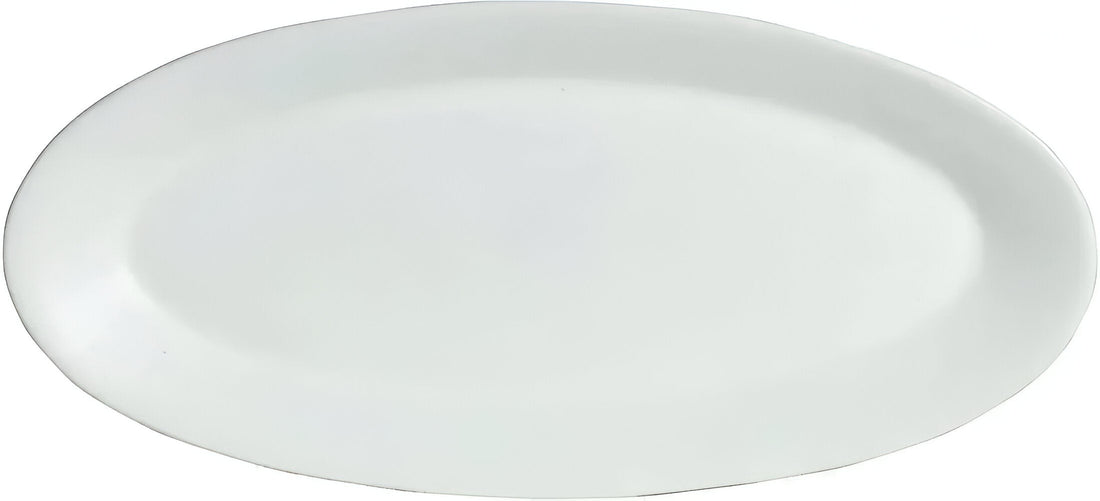 Bugambilia - Classic 50.7 Oz White Oval Double Fish Oval Platter With Elegantly Textured - PO014WW