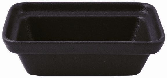 Bugambilia - Classic 50.72 Oz Medium Black Rectangular China Bowl With Elegantly Textured - BUD23BB