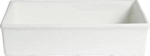 Bugambilia - Classic 524.13 Oz White Square Salad Bar Bowl With Elegantly Textured - IS036WW