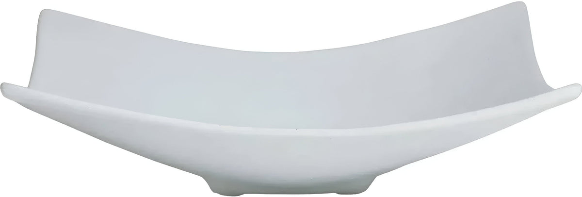 Bugambilia - Classic 54.4 Oz Medium Square White Fruit Bowl With Elegantly Textured - FS003WW