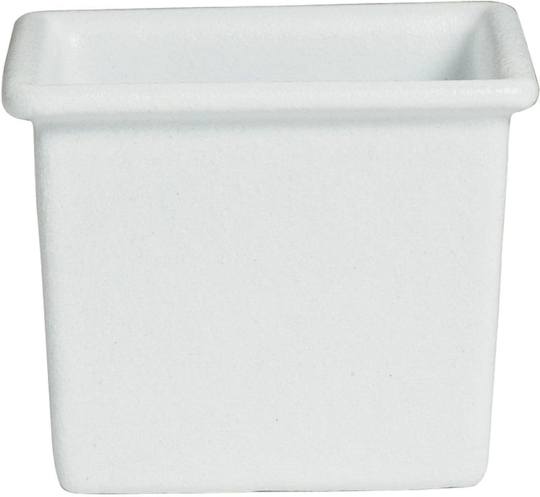 Bugambilia - Classic 57.5 Oz White Square Salad Bar Bowl With Elegantly Textured - IS013WW