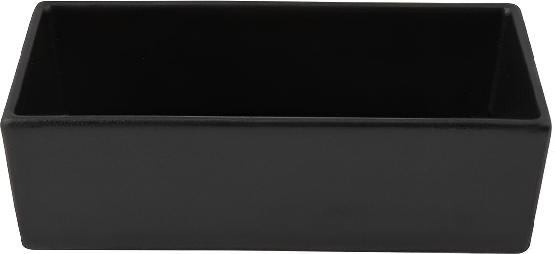 Bugambilia - Classic 59.18 Oz Black Rectangular Straight Sided Salad Bowl With Elegantly Textured - COMP06BB