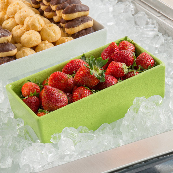 Bugambilia - Classic 59.18 Oz Lime Rectangular Straight Sided Salad Bowl With Elegantly Textured - COMP06LM