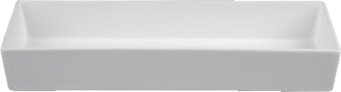 Bugambilia - Classic 5.3 Qt White Rectangular Straight Sided Salad Bowl With Elegantly Textured - COMP04WW