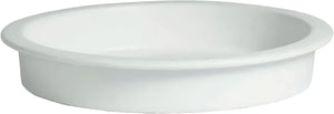 Bugambilia - Classic 5.3 Qt White Round Food Pan Without Divider With Elegantly Textured - IR221WW