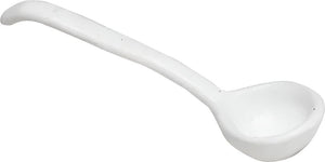 Bugambilia - Classic 5.9" Small White Round Custom Molcajete Spoon With Elegantly Textured - MJ002WW