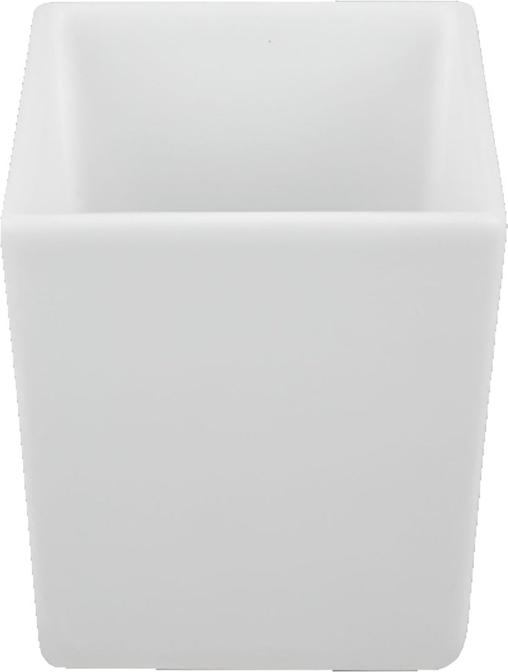 Bugambilia - Classic 60.87 Oz White Square Straight Sided Salad Bowl With Elegantly Textured - COMP07WW