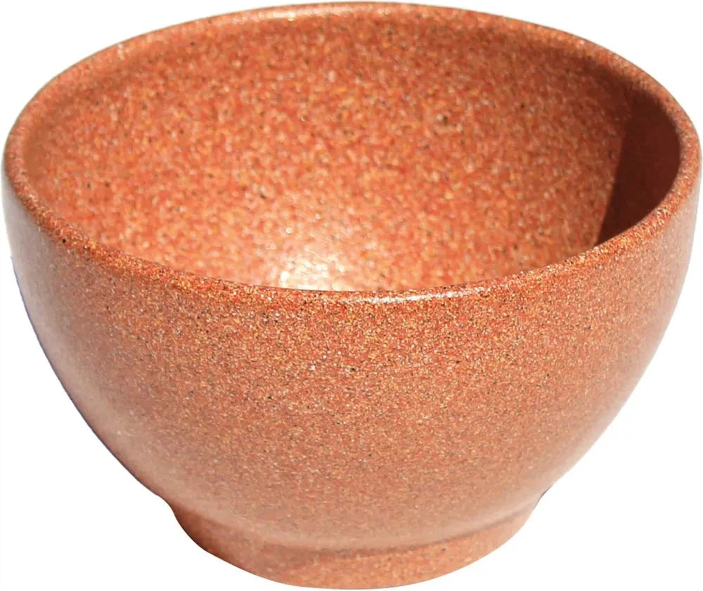 Bugambilia - Classic 67.2 Oz Small Round Terracotta Texas Bowl With Elegantly Textured - FRD32T
