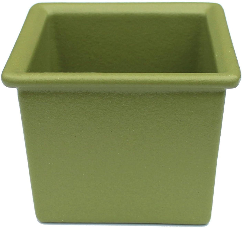 Bugambilia - Classic 67.6 Oz Willow Green Square Salad Bar Bowl With Elegantly Textured - IS014WG
