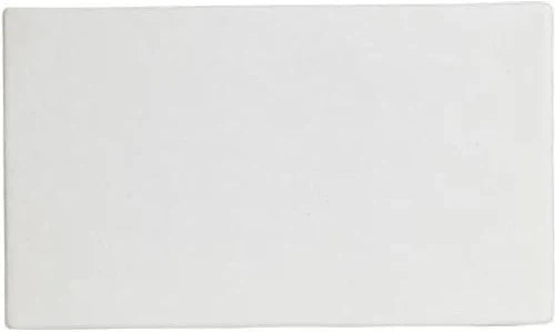 Bugambilia - Classic 6.2" X-Small Rectangular White Disc With Elegantly Textured - DU001WW