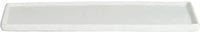 Bugambilia - Classic 6.3" X-Small Rectangular White Disc with Rim With Elegantly Textured - DU201WW