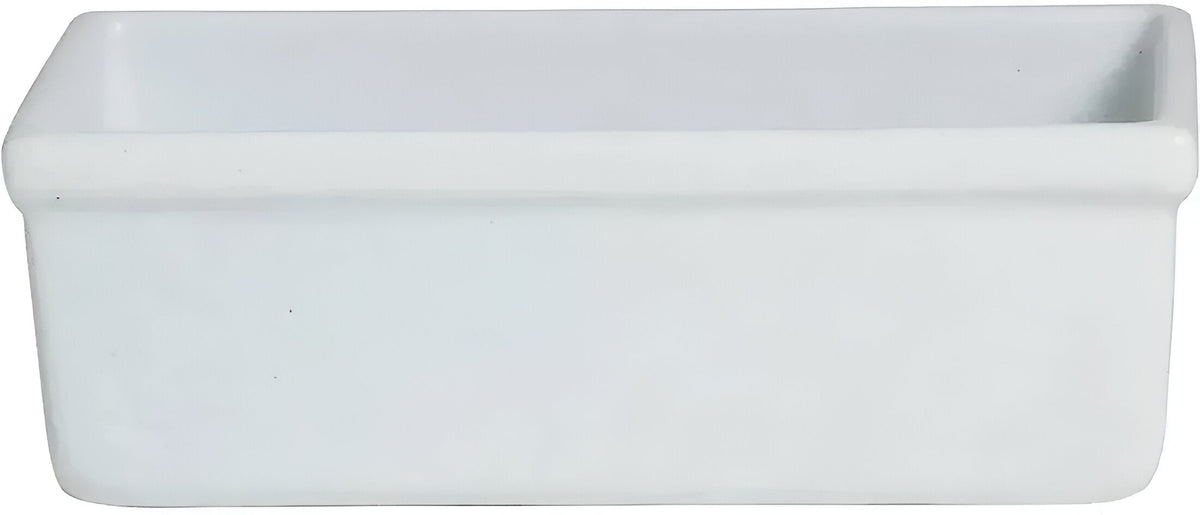 Bugambilia - Classic 76.08 Oz White Rectangular Salad Bar Bowl With Elegantly Textured - IU013WW