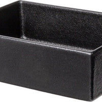 Bugambilia - Classic 77.77 Oz Black Rectangular Straight Sided Salad Bowl With Elegantly Textured - COMP02BB