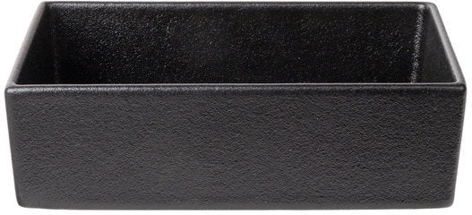 Bugambilia - Classic 77.77 Oz Black Rectangular Straight Sided Salad Bowl With Elegantly Textured - COMP02BB