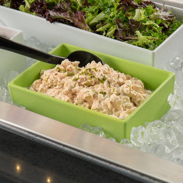 Bugambilia - Classic 77.77 Oz Lime Rectangular Straight Sided Salad Bowl With Elegantly Textured - COMP02LM