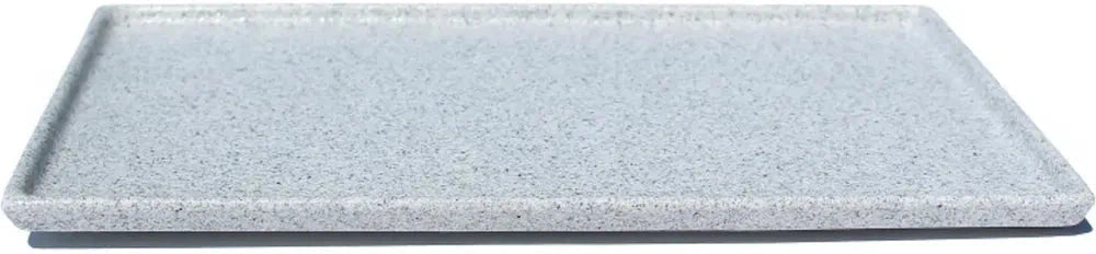 Bugambilia - Classic 7.9" Small Rectangular Gray Disc with Rim With Elegantly Textured - DU202G