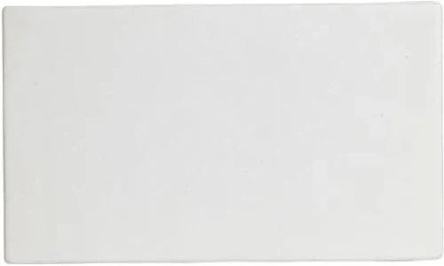 Bugambilia - Classic 8" Small Rectangular White Disc With Elegantly Textured - DU002WW
