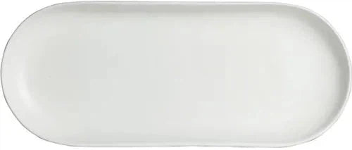 Bugambilia - Classic 84.5 Oz White Oval Platter With Elegantly Textured - PO303WW