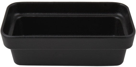 Bugambilia - Classic 84.54 Oz Large Black Rectangular China Bowl With Elegantly Textured - BUD24BB