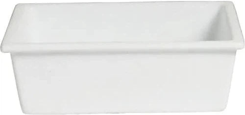 Bugambilia - Classic 84.54 Oz White Square Salad Bar Bowl With Elegantly Textured - IS025WW