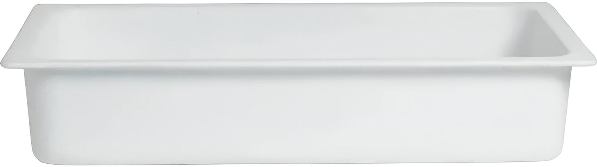 Bugambilia - Classic 9 Qt White Rectangular Full Size Food Pan With Elegantly Textured - IH1FWW