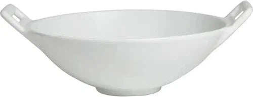 Bugambilia - Classic 9.4 Qt Medium Round White Deep Wok With Elegantly Textured - FRW13WW