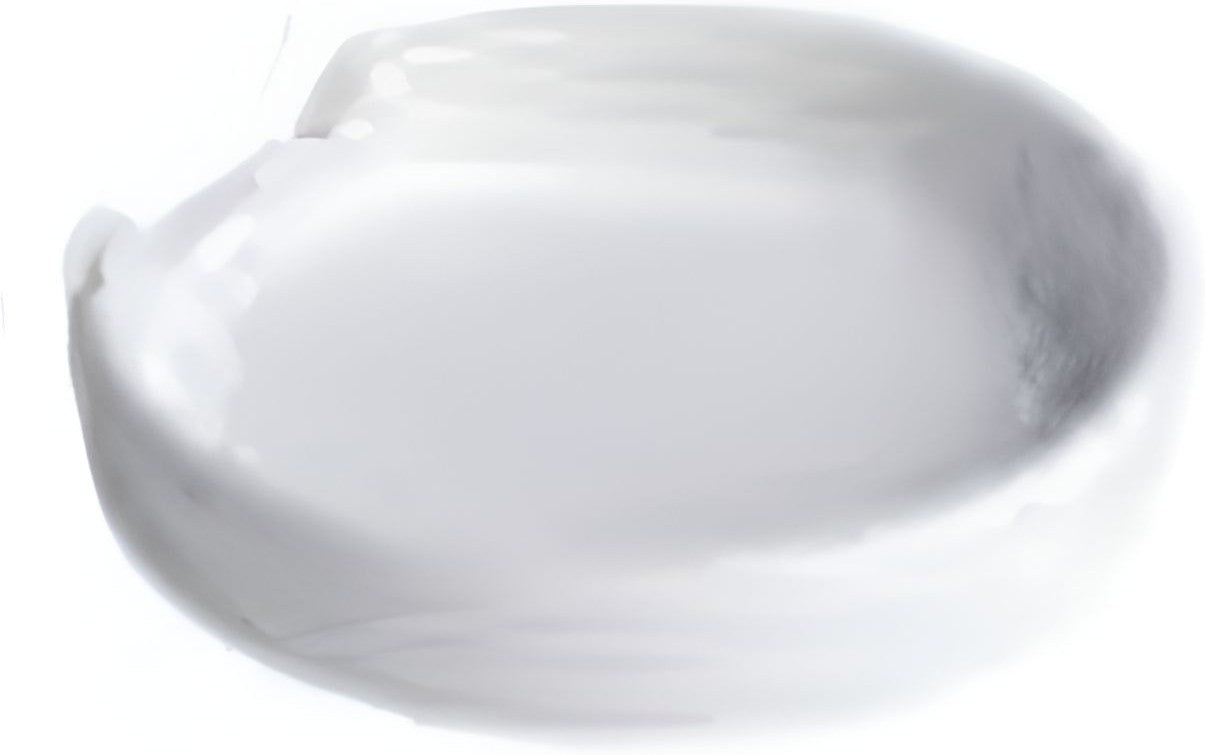 Bugambilia - Classic Medium White Round Spoon Plate With Elegantly Textured - PCH32WW