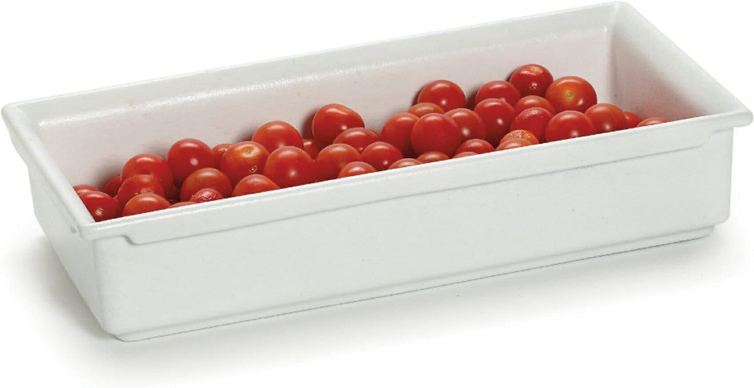 Bugambilia - Fit Perfect 3.75 Qt White Long Stackable Food Pan (PATENT PENDING) - CIH1/2L-WW