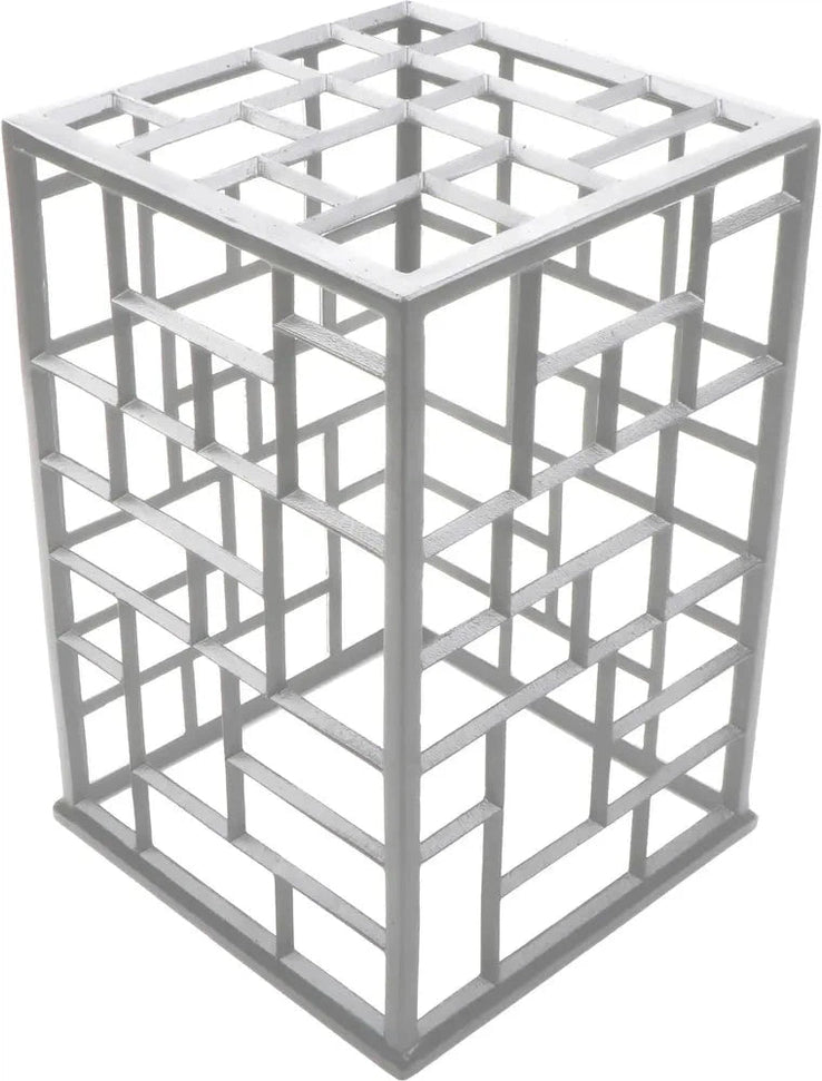 Bugambilia - Mod 10" White Rectangular Powder-Coated Aluminum Mondrian Risers With Glossy Smooth Finish - MONPDC10WW