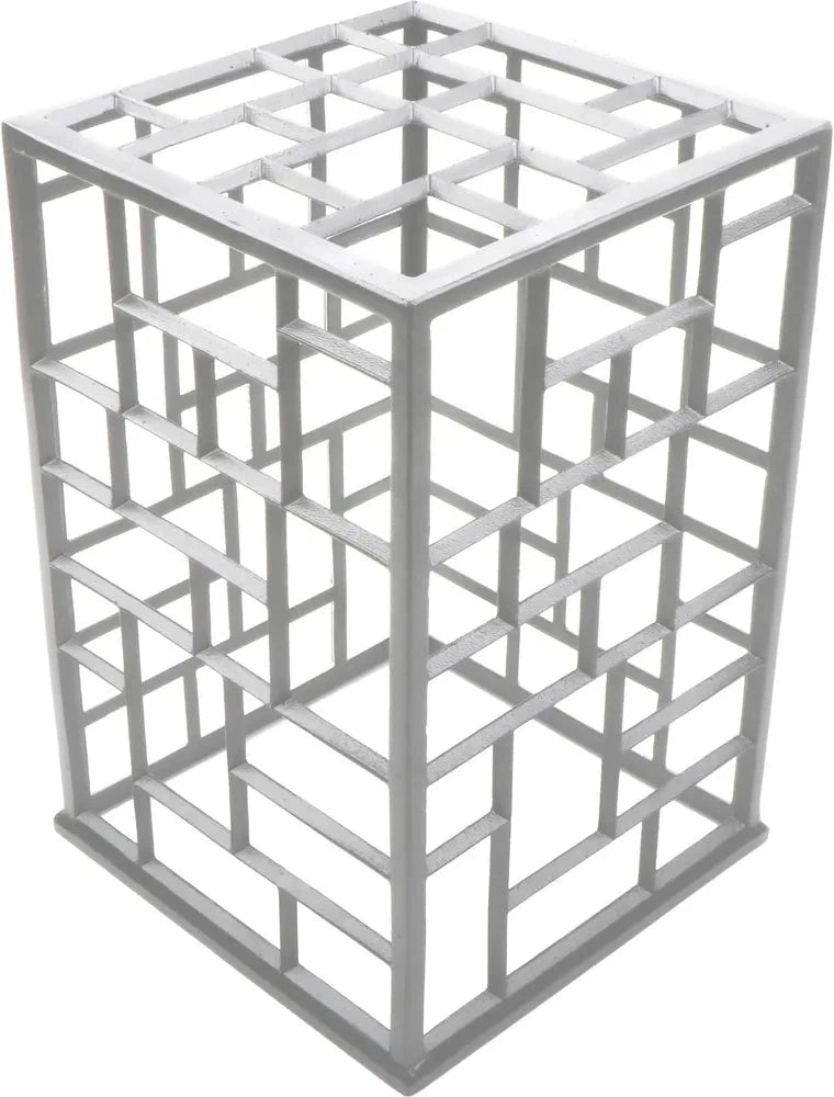 Bugambilia - Mod 10" White Rectangular Powder-Coated Aluminum Mondrian Risers With Glossy Smooth Finish - MONPDC10WW