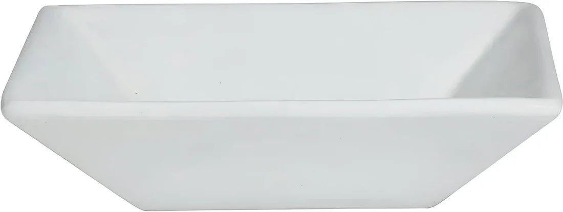 Bugambilia - Mod 101.4 Oz Large White China Bowl With Glossy Smooth Finish - BSD24-MOD-WW