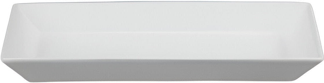 Bugambilia - Mod 101.4 Oz Medium White Deep Rectangular Platter With Glossy Smooth Finish - BUD13-MOD-WW