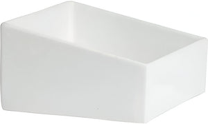 Bugambilia - Mod 101.45 Oz White Square Sloping Salad Bar Bowl With Glossy Smooth Finish - ISS25-MOD-WW