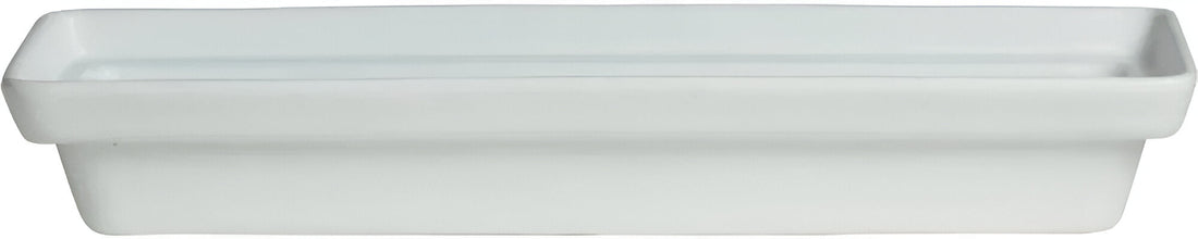 Bugambilia - Mod 101.45 Oz X-Large White Rectangular China Bowl With Glossy Smooth Finish Finishing - BUD25-MOD-WW