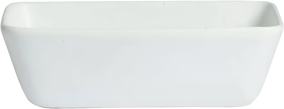 Bugambilia - Mod 104.8 Oz White Rectangular Salad Bar Bowl With Glossy Smooth Finish - IU103-MOD-WW