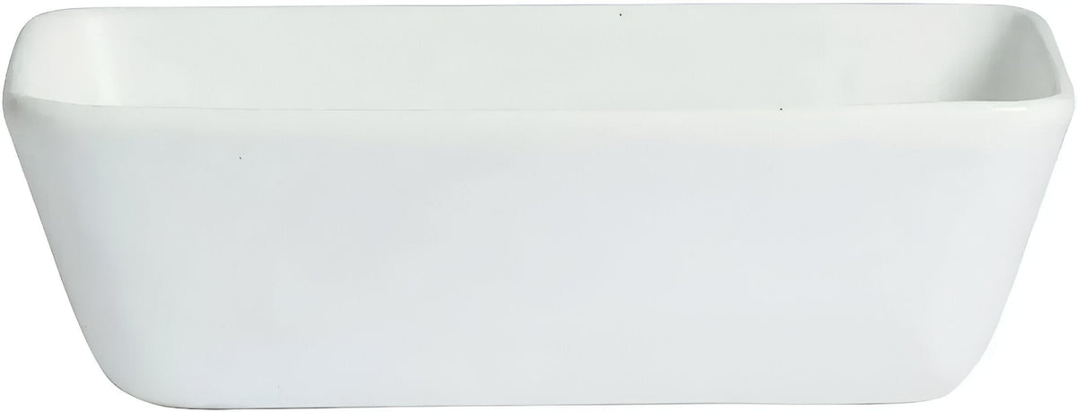Bugambilia - Mod 104.8 Oz White Rectangular Salad Bar Bowl With Glossy Smooth Finish - IU103-MOD-WW