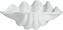 Bugambilia - Mod 10.1 Oz Small White Shell Ceviche Shell Plate With Glossy Smooth Finish - SC002-MOD-WW