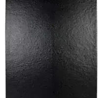 Bugambilia - Mod 10.82" x 13.25" Black Resin Coated Solid Half Tile - T0BF15-MOD