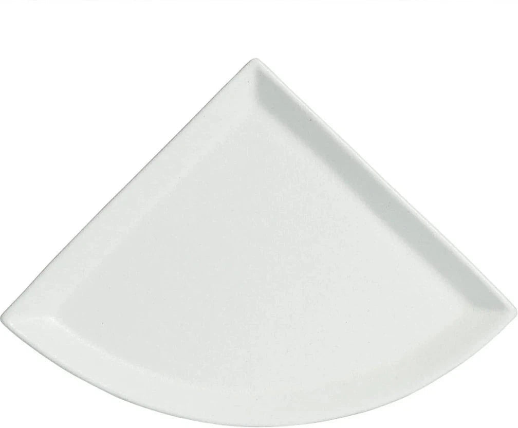 Bugambilia - Mod 11.4" X-Small White Quarter Moon Platter With Glossy Smooth Finish - PM401-MOD-WW