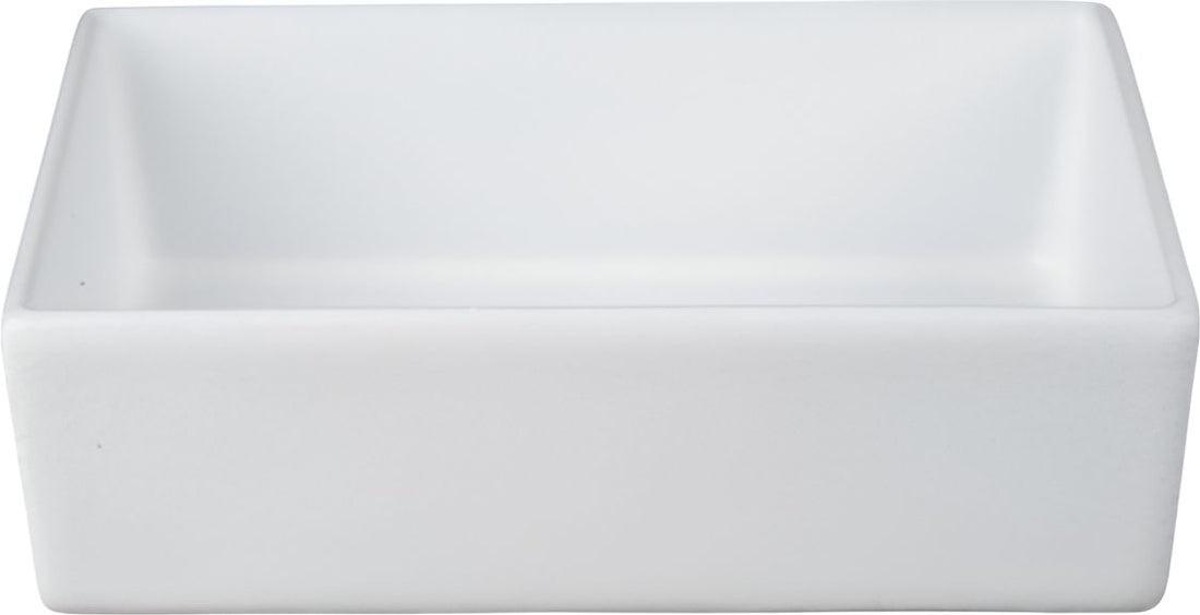 Bugambilia - Mod 125.12 Oz White Square Straight Sided Salad Bowl With Glossy Smooth Finish - COMP03-MOD-WW