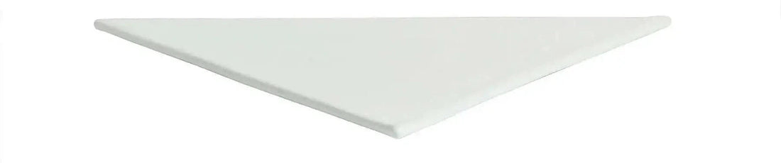 Bugambilia - Mod 13.5" Small Triangular White Disc With Glossy Smooth Finish - DT102-MOD-WW